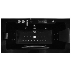 Cada de baie cu hidromasaj si cromoterapie MO-1007B Turbo+ Spa, 180 x 91 cm, negru - Img 2