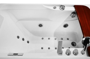 Cada de baie cu hidromasaj si SPA, alba, cu paravan sticla si dus fix, montaj dreapta 160 x 78 x 58 cm - Img 12