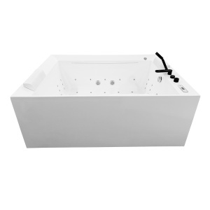 Cada de baie cu hidromasaj spa MO-18046, 185 x 135 x 65 cm, 2 persoane, baterie termostatica, Bluetooth - Img 2