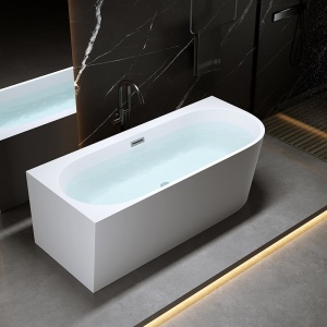 Cada de baie cu montaj colt stanga, Mera 509D alba cu elemente cromate – 170 x 75 cm - Img 11