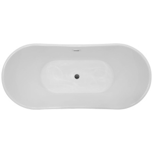 Cada de Baie de Sine Statatoare 180x80x72cm, Design Modern si Elegant, Culoare Alb - Img 9