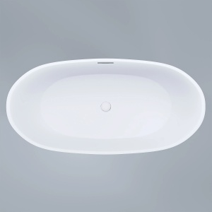 Cadă de baie freestanding, acrilica, alba Gaja 170 cm - Img 6