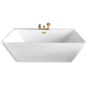 Cada de baie freestanding cu baterie crom inclusa, dimensiuni 170X80X58CM - Img 2