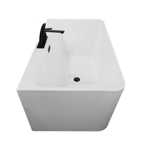 Cada de baie freestanding cu baterie neagra inclusa, dimensiuni 150X75X58CM - Img 5