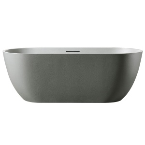 Cadă de baie freestanding cu strat rezistent la abraziune D002GW antracit/alb 170 x 75 x 60 cm
