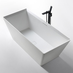 Cadă de baie freestanding cu strat rezistent la abraziune MUE-D001W, alb mat 170 x 75 x 60 cm - Img 4