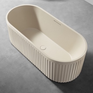 Cadă de baie freestanding cu strat rezistent la abraziune, MUE-D006C, crem, 170 x 75 x 60 cm - Img 4
