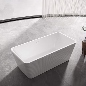 Cada de baie freestanding dreptunghiulara, cu caneluri 170x80x58cm - Img 2