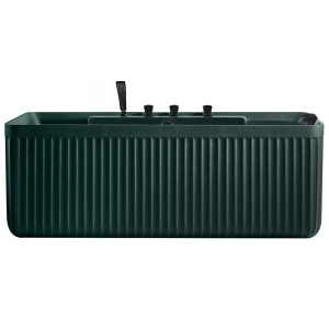 Cada de baie freestanding MUE-D005-2MG verde malachit cu baterie neagra – 170 x 75 x 60 cm