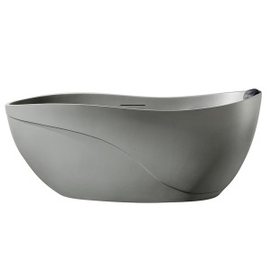 Cada de baie freestanding ovala MUE-D007G gri mat 170 x 80 cm