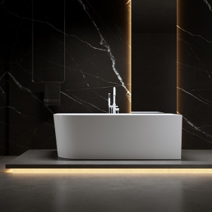 Cada de baie MERA 509A/Dreapta, Dimensiune 140x75cm, Culoare Alb, Deversor Alb Mat - Img 2