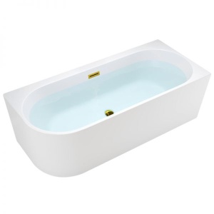 Cada de baie MERA 509D/Dreapta, Dimensiune 170x75cm, Culoare Alb, Deversor Auriu - Img 1