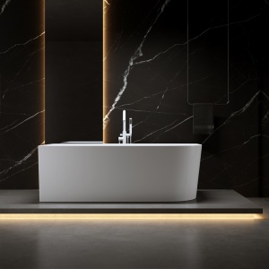 Cada de baie, montaj stanga, Mera 509C - 160 x 75 cm, alb mat - Img 6