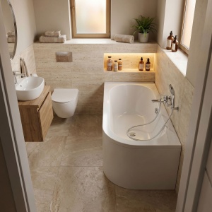 Cada de baie pe colt Rea Orion montaj stanga 150 cm - Img 3