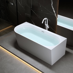 Cada de baie RIO 504C, Dimensiune 160x75cm/Dreapta, Design Elegant, Culoare Alb, Deversor Alb - Img 2