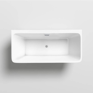 Cada de baie SOFIA 515D, Dimensiune 170x75cm, Culoare Alb, Deversor Crom - Img 2