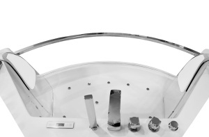 Cada de baie SPA cu hidromasaj de colt MO-0053W, 141 x 141 x 61 cm, front de sticla, radio, bluetooth si incalzitor - Img 11