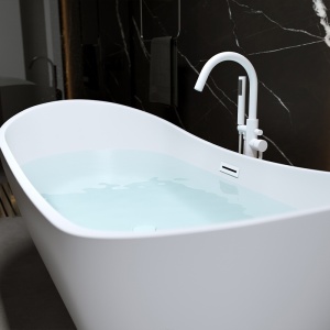 Cada freestanding ovala Rica 513A - 150 x 75 cm alb mat - Img 6
