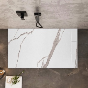 Cadita de dus 80x100 Bazalt CARRARA White - Img 3