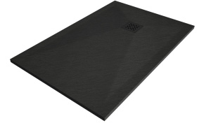 Cadita de dus compozit mineral, culoare neagra, dimensiune 110x90 - Img 3