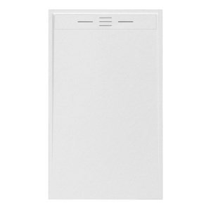 Cadita de dus DEKO Slim, Structura de piatra 140x80cm, Culoare Alb - Img 1