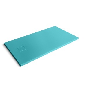 Cadita de dus din compozit de piatra Pro Exclusiv dreptunghiulara albastru 140 x 80 x 4 cm