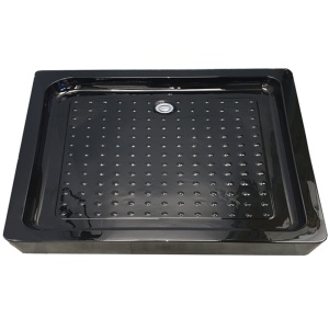 Cadita de dus dreptunghiulara inalta antialunecare SXLO4B 110 x 90 cm neagra - Img 3