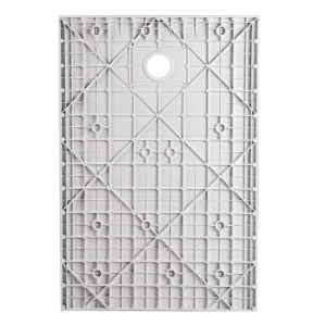 Cadita de dus dreptunghiulara model marmura Riko 100 x 80 cm alba - Img 8