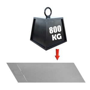 Cadita de duș dreptunghiulara slim finisaj mat MIKO 110x90 cm gri - Img 5