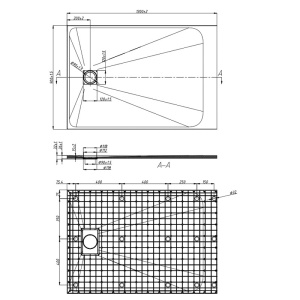 Cadita de dus dreptunghiulara slim finisaj mat RIKO 130x90 cm alba - Img 13