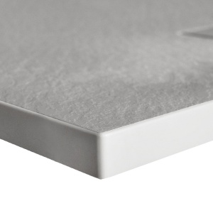 Cadita de dus dreptunghiulara slim imitatie piatra Juko 110 x 70 mm alba - Img 3