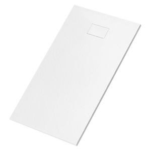 Cadita de dus JUKO Slim Dreptunghiulara, 90x80cm, Structura de piatra, Culoare Alb - Img 5
