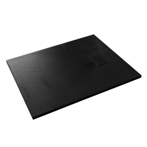 Cadita de dus MO-GD10080ES Dreptunghiulara, SMC, culoare Negru. 100X80X2.6CM - Img 1