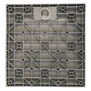 Cadita de dus patrata slim imitatie piatra Deko 80 x 80 cm neagra - Img 5