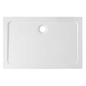 Cadita de dus rectangulara slim ST04A alba 100x90 cm - Img 1