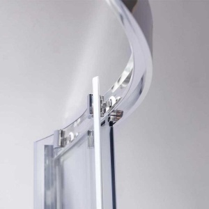Cadita de dus semicirculara din sticla securizata rama cromata KZ101B 90 x 90 cm - Img 16