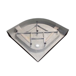 Cadita de dus semicirculara inalta finisaj lucios SXLO1C 100 x 100 cm neagra - Img 5