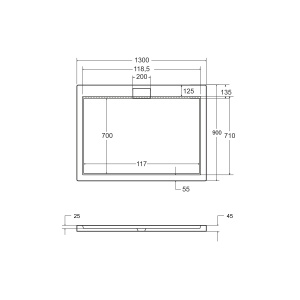 Cadita Dus din Acril PRO BESCO Ultra Slim, Sifon Inclus, Dimensiuni , 90 X 140 cm, Alb - Img 9