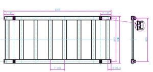 Calorifer de baie Portprosop 120x50cm, Cube Crom , Culoare Crom - Img 2