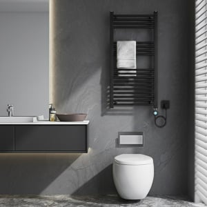 Calorifer electric de baie portprosop Katla-BL 250W, 100 x 50 cm, negru mat - Img 10