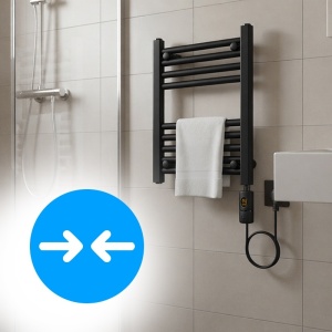 Calorifer electric de baie portprosop Manam 300W 50 x 40 cm negru - Img 4