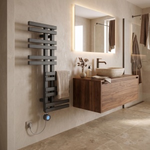 Calorifer electric, portprosop, REA RIDO 90X50 cm, Gri Mat - Img 3