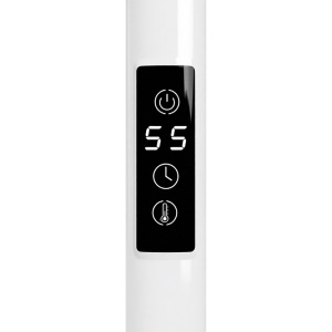 Calorifer electric vertical pentru baie Kasjan Alb – 140.5 x 34.6 cm, 250W cu panou LED si suport prosoape - Img 13