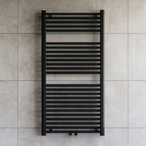 Calorifer vertical Fuego-Blu pentru baie 128x50, negru - Img 2