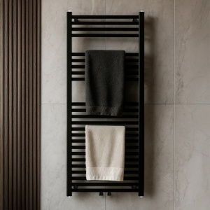 Calorifer vertical GAMA-BL-2 pentru baie 120x50, negru - Img 13