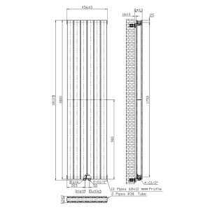 Calorifer Vertical Profil Dublu Pro Swiss-Liniger , dimensiuni si culoare la alegere - Img 17