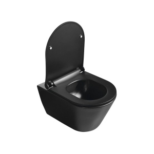 Capac WC SoftClose negru mat din duroplast - Img 3