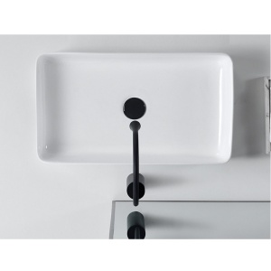 Chiuveta De Blat PRO CUBIC SLIM, 60 x 34.5 x 10.5 cm, Montaj Pe Blat, Design Deosebit, Forma Dreptunghiulara, Ceramica Sanitara, Alb - Img 8
