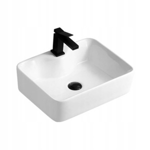 Chiuveta de blat PRO GRACE, Dimensiuni 49x 38x 13 cm, Forma Dreptunghiulara, Ceramica sanitara, Fara gaura baterie, Alb - Img 1