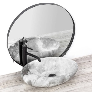 Chiuveta de blat REA ROXY C, Dimensiuni 49 x 31 x 13.5 cm, Forma Ovala, Ceramica sanitara, Alb - Img 5